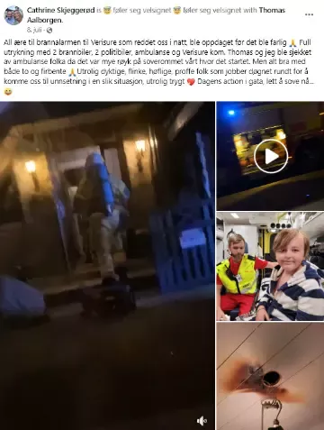 Facebook post fra familien Baråker