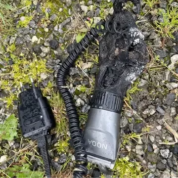 Barbermaskin som har eksplodert