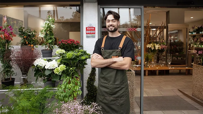 Blomsterbutikk med alarm
