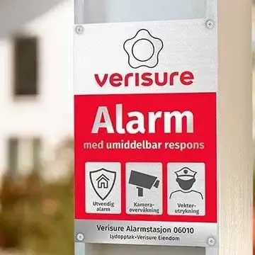 Hus sikret med alarm