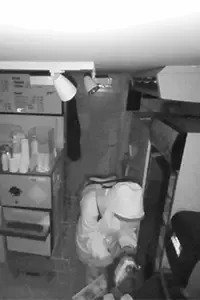 Overvåkningskamera av innbruddstyven