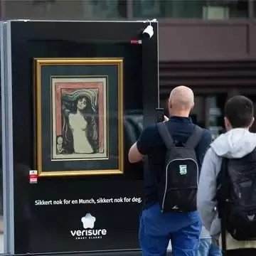 Munchs Madonna litografi utstilt på Oslo S
