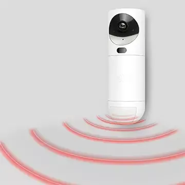 Innbruddsalarm som søker med infrarødt lys