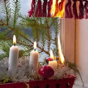 Branntilløp fra levende lys