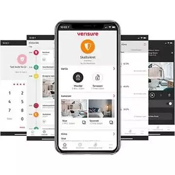 Verisure app skjermbilder