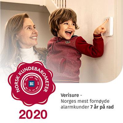 Verisure vinner Norsk kundebarometer 2020