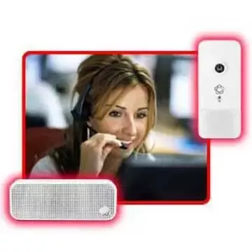 Alarmoperatør kan hjelpe ved å kommunisere rett inn i boligen når alarmen går