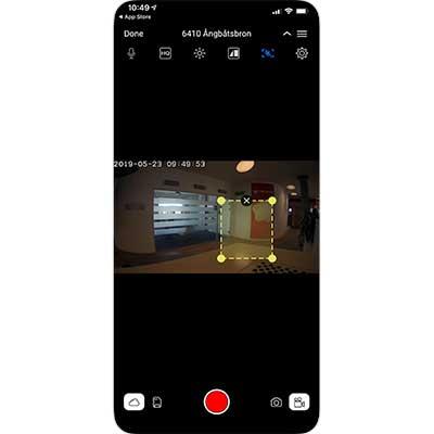 Verisure cameras app zoom funksjon