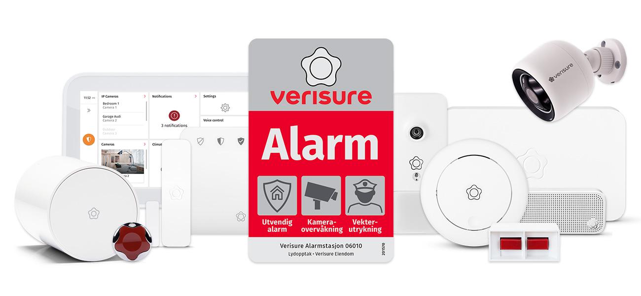 Bedriftsalarm som fjernstyres med app Verisure